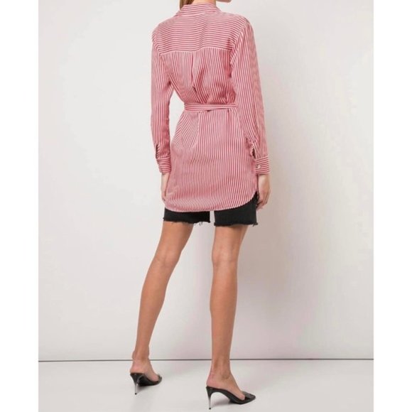 Reformation Striped Belted Shirt Dress - Picture 3 of 6